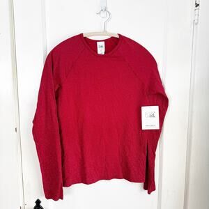 Athleta Girl Kids Power Up Shimmer Top Red Silver Sparkle XXL 16 NWT Stretch